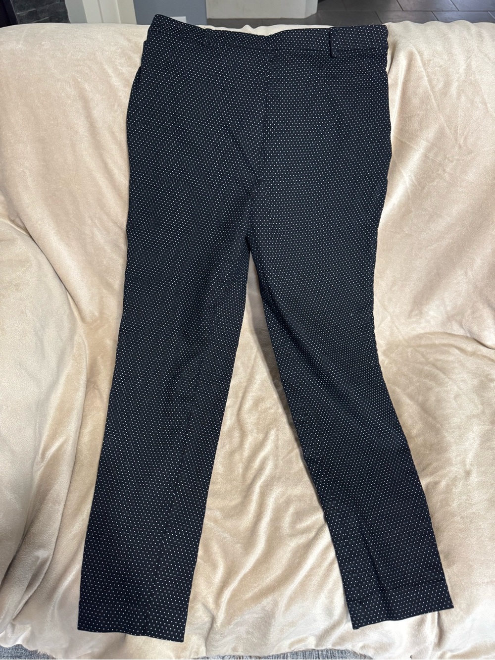 Forever 21 Black Microdot Straight Leg Pants